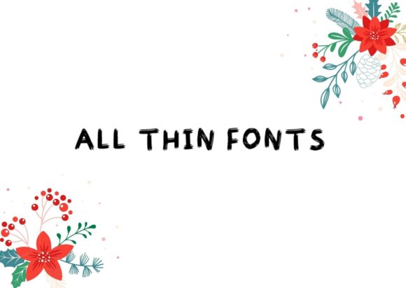 All Thin Fonts: A Playful Display Typeface for Crafters