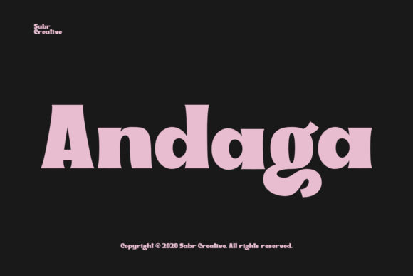 Andaga: A Bold Serif Font for Professional Branding