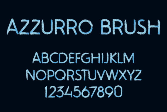 Azzurro: A Textured Brush Font for Makers