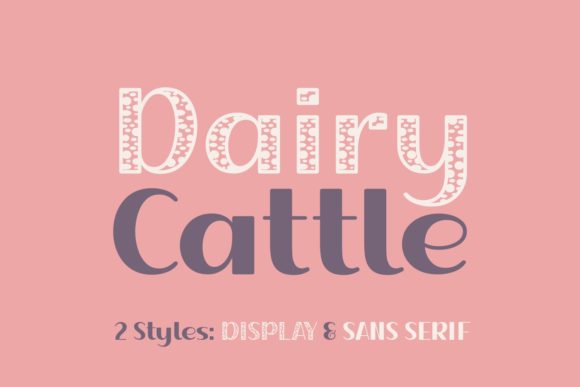 Dairy Cattle: A Charming Serif Font for Makers