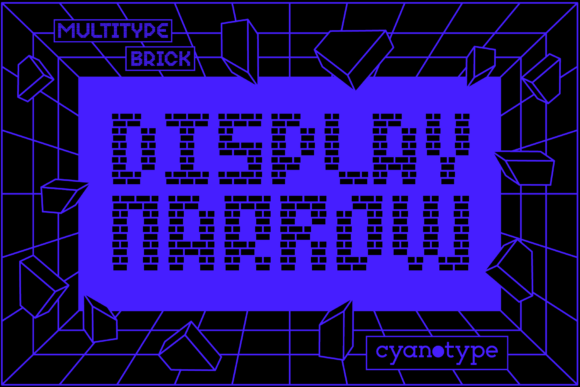 MultiType Brick Display Narrow: A Pixelated Editorial Typeface