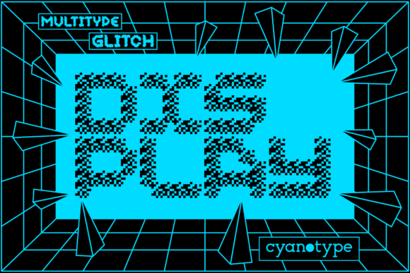 MultiType Glitch Display: A Bold Typeface for Modern Editorial