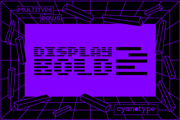 MultiType Rows Display Bold 2: A Pixelated Brand Identity Test