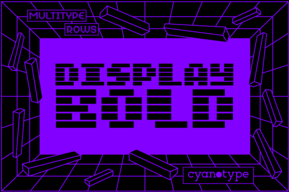 MultiType Rows Display Bold: A Unique Pixel Typeface