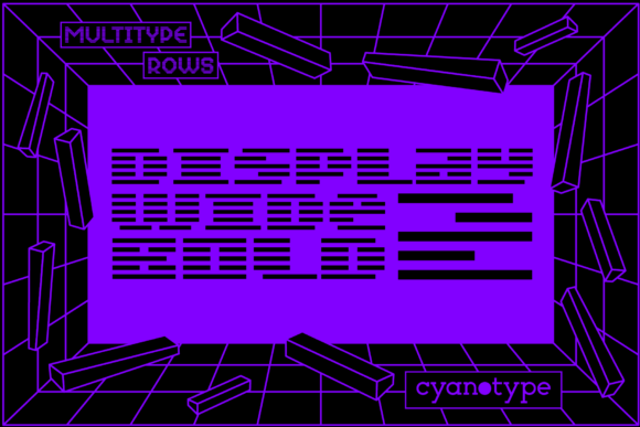 MultiType Rows Display Wide Bold 2: A Pixel Font for Makers