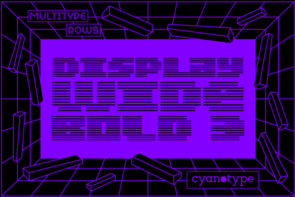 MultiType Rows Display Wide Bold 3: A Unique Pixel Font for Brands